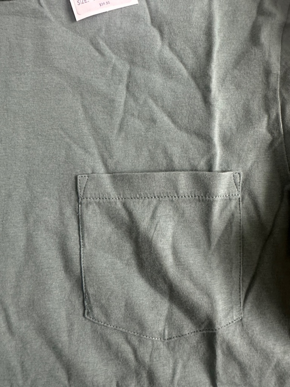 Club Monaco Men's Long Sleeve Pocket Tee - Aloe Green NWT - Picture 3 of 3
